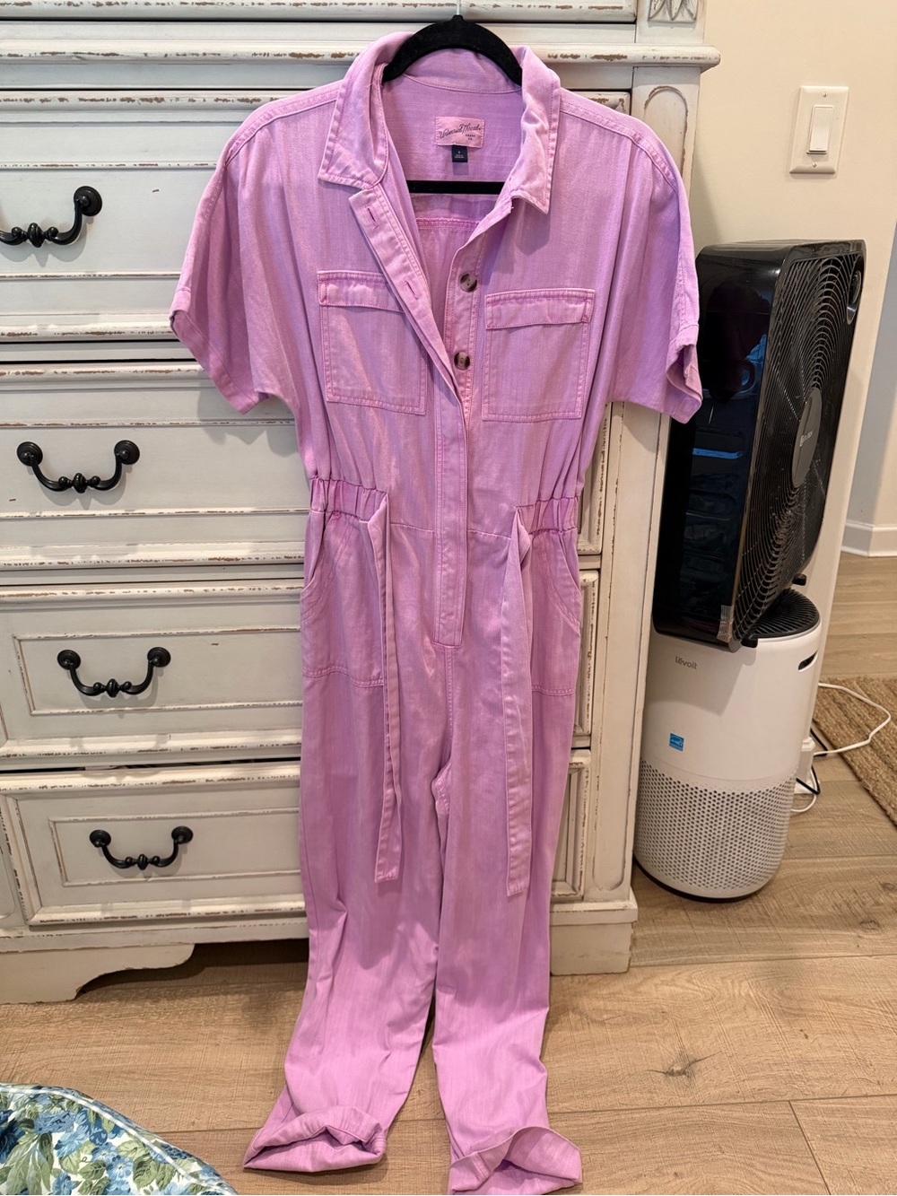 Target Lavender Utility Jumpsuit with Tie Waist